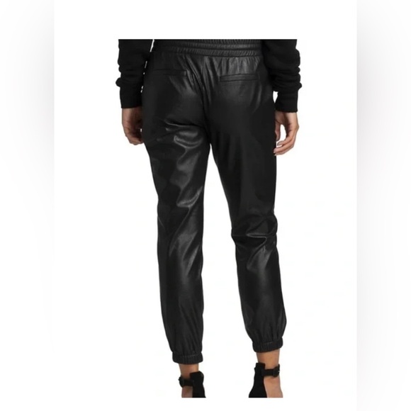 n:Philanthropy Scarlet Faux Leather Joggers Black , size Large - Picture 11 of 12